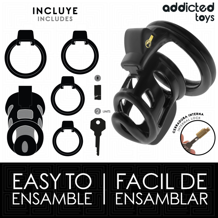 ADDICTED TOYS LOCKED – szilikon pénisz ketrec 8,5 cm - Image 4