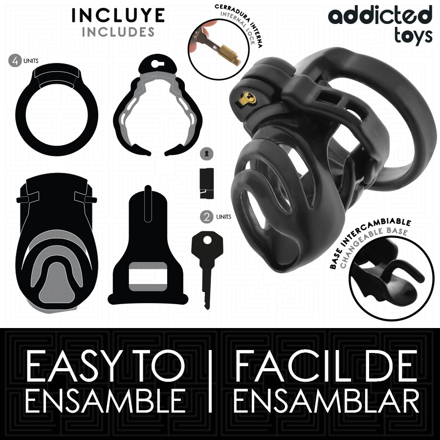 ADDICTED TOYS LOCKED – örök zár pénisz ketrec 9 cm - Image 4