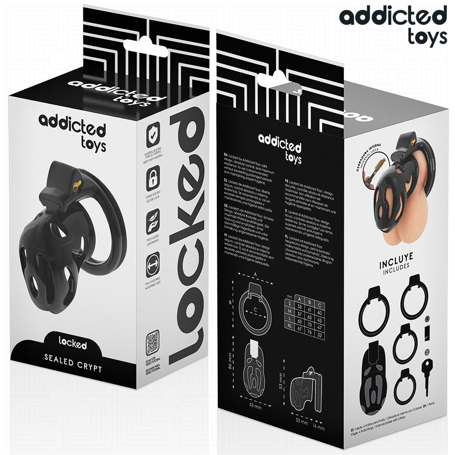 ADDICTED TOYS LOCKED – zárható péniszketrec 8 cm - Image 6