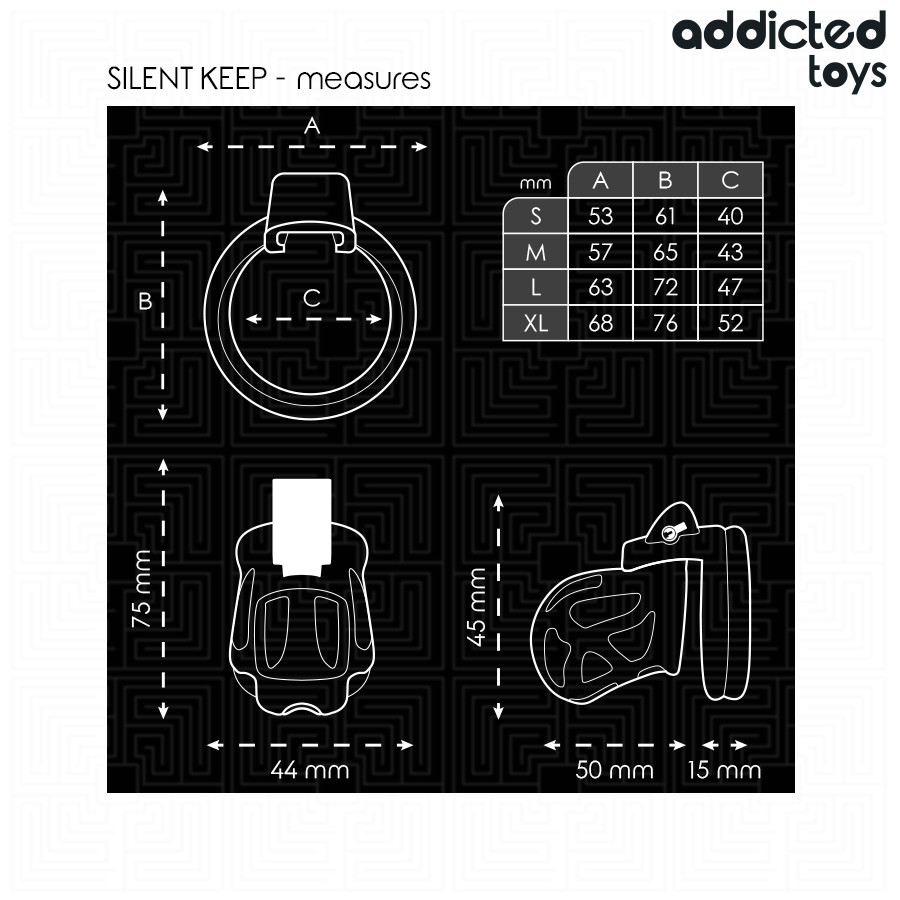 ADDICTED TOYS LOCKED – csendes péniszketrec 7,5 cm - Image 5