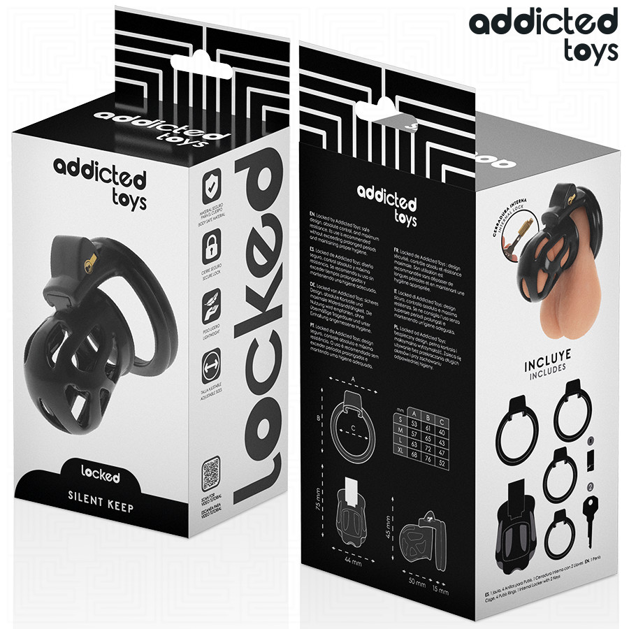 ADDICTED TOYS LOCKED – csendes péniszketrec 7,5 cm - Image 6