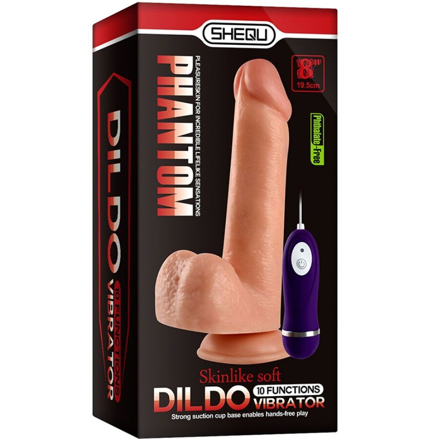 SHEQU Adam – 21 cm-es távirányítós vibráló dildó - Image 7