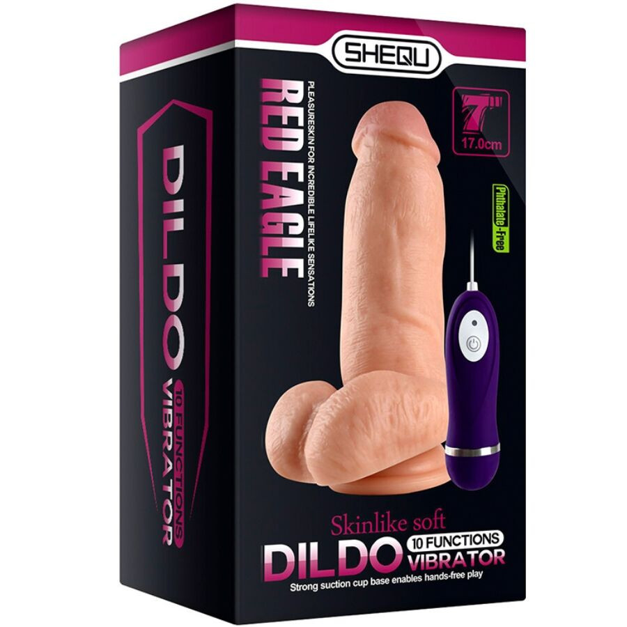 SHEQU Red Eagle – távirányítós vibrátor dildo 17 cm - Image 7