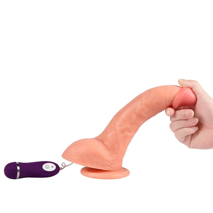 SHEQU - távirányítós vibráló dildó, 24,5 cm - Image 5