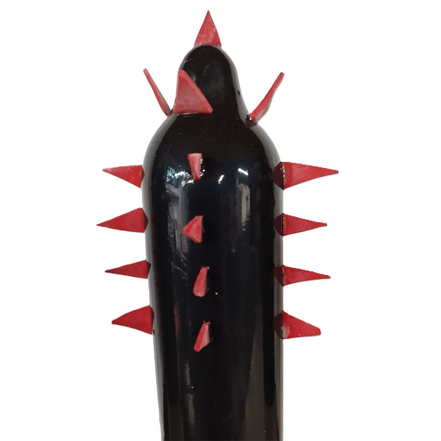 CONDOMERIE – kézzel festett XL méretű óvszer, fekete kaktusz