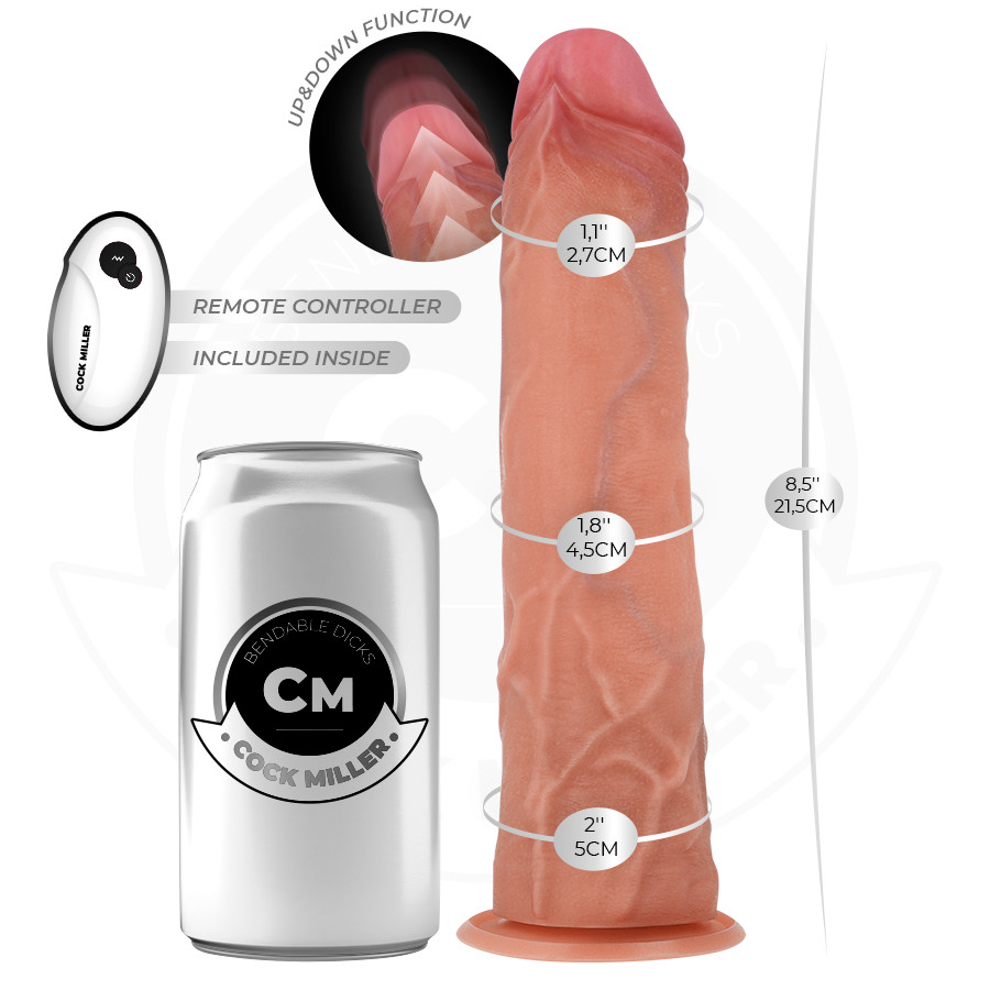COCK MILLER – hiperrealisztikus dildó távirányítóval, 21,5 cm - Image 3