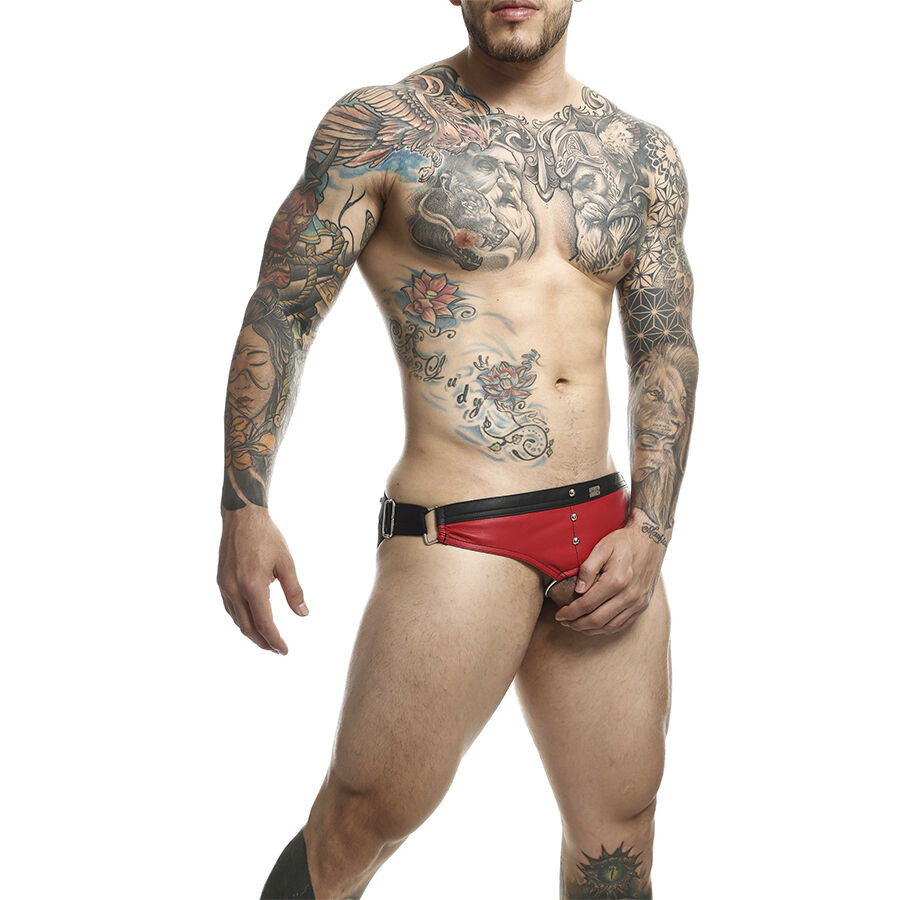MOB – piros jockstrap és péniszgyűrű egy méretben - Image 3