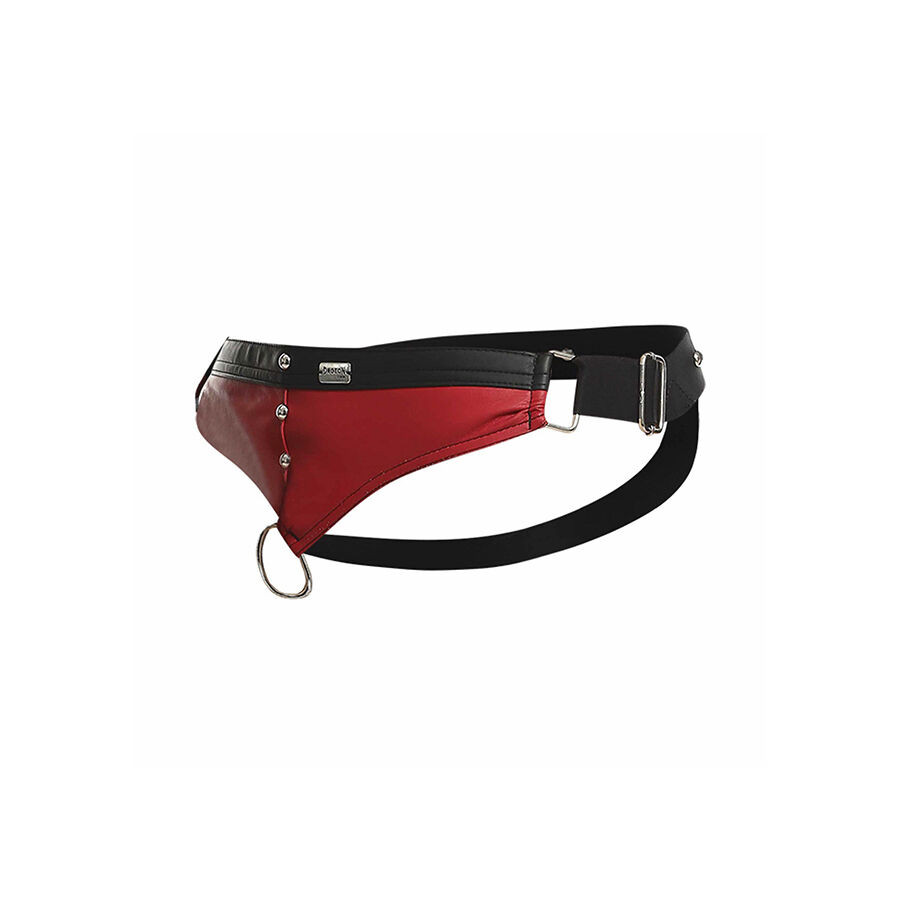 MOB – piros jockstrap és péniszgyűrű egy méretben - Image 7