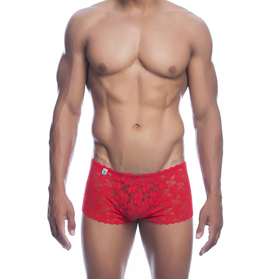 MOB – érzéki vörös csipke boxer, S/M méret