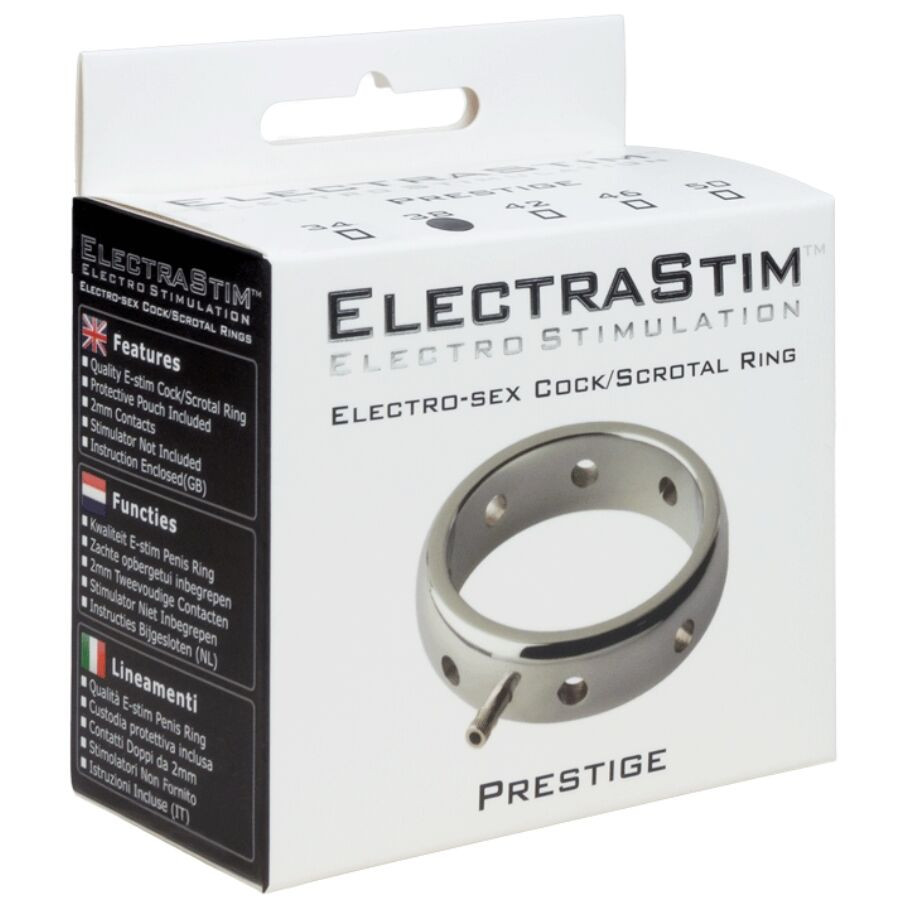 ELECTRASTIM – prémium elektrosokk fém péniszgyűrű 42 mm - Image 4