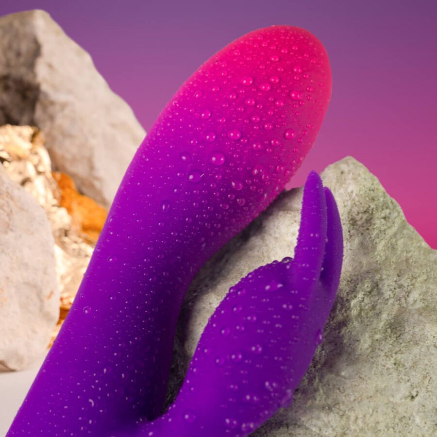 Rocks-Off Glo Girl – prémium nyúl vibrátor lilában - Image 4