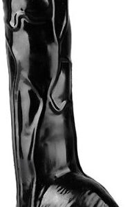 Percock – prémium fekete dildó 16 x 4 cm