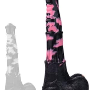 Dildo Horse Tinulf – prémium fekete-pink dildó 28 cm hosszú