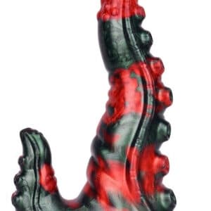 Bukolix – prémium fekete-piros dildó 16 x 5 cm