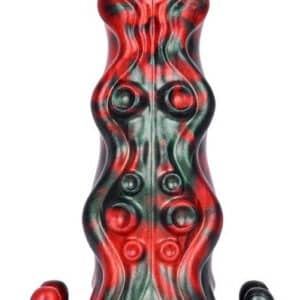 Hortarix – prémium fekete-piros dildó 19 x 5,5 cm