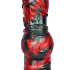 Florix – prémium fekete-piros dildó 20 x 7 cm