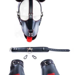 Puppy Kit – 6 részes fekete-piros szett érzéki élményhez