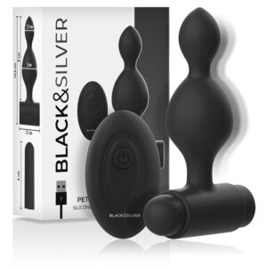 BLACK&SILVER – Tucker small – távirányítós szilikon anál plug