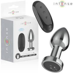 INTENSE - távirányítós fém anális vibrátor 10 rezgési móddal