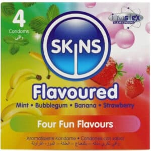 SKINS - prémium ízesített óvszer csomag 4 db-hoz