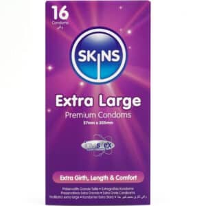 SKINS - prémium extra nagy óvszer csomag 16 db-os