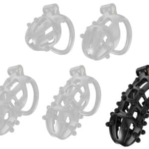 Point Up XXL – férfi tartósítő ketrec, fekete, 12 x 4 cm
