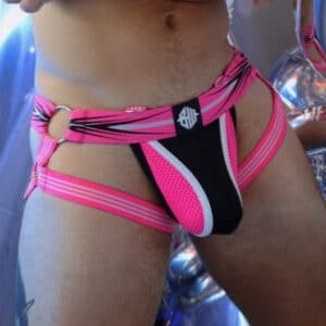 Jockstrap Circuit Breaker – elegáns férfi alsónemű rózsaszínben