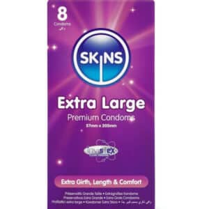 SKINS - extra nagy prémium óvszerek 8 darabos csomagban