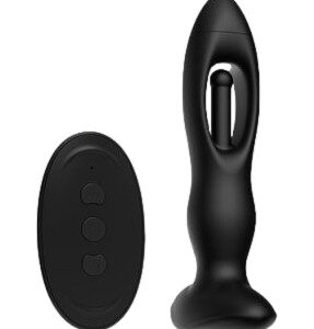 Slapslup – vibráló prosztata stimuláló fekete 13 cm