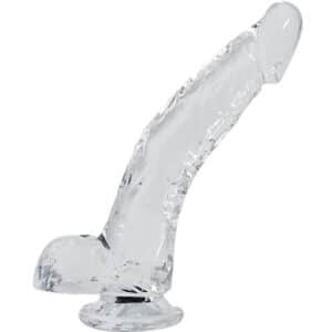 ÉLŐ - Realisztikus 22 cm-es pénisz vibrátor átlátszó kivitelben