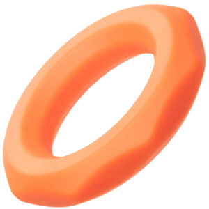 Sexagon Alpha – prémium szilikon péniszgyűrű, 37mm, narancs