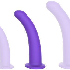 Harness Dong M Purple – prémium vibráló dildó púderrózsaszínben