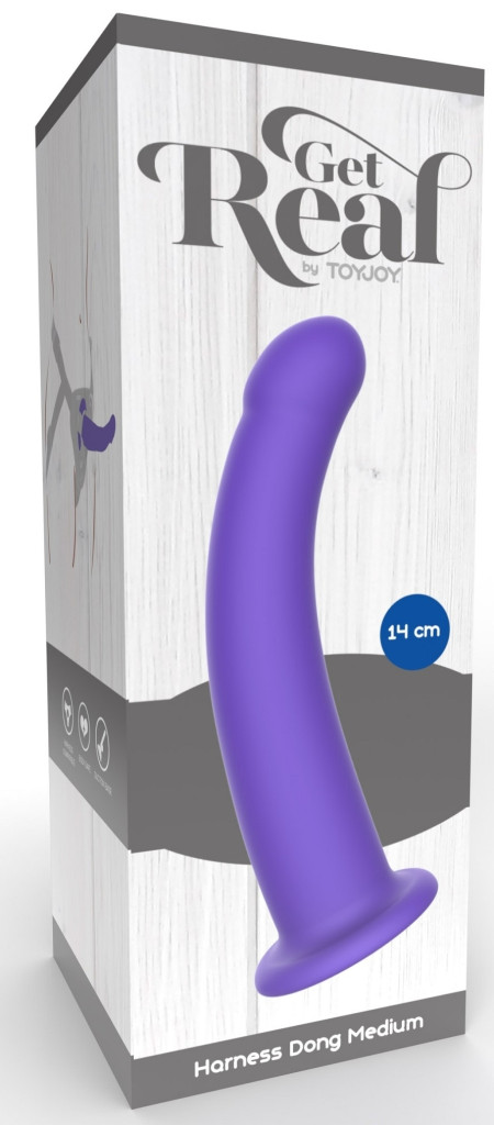 Harness Dong M Purple – prémium vibráló dildó púderrózsaszínben - Image 2