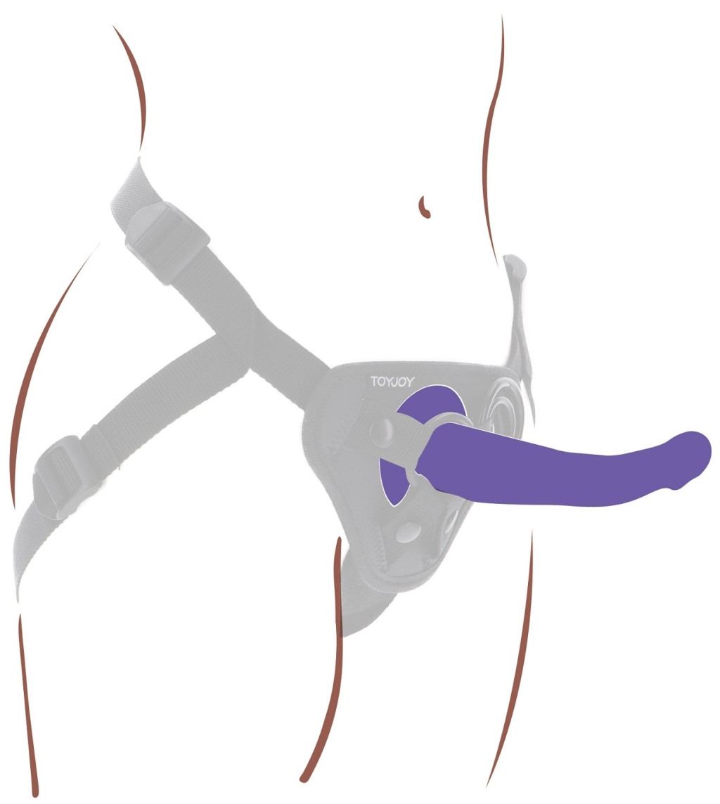 Harness Dong M Purple – prémium vibráló dildó púderrózsaszínben - Image 4