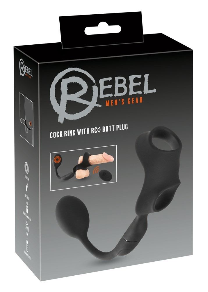 Butt Rebel – vibráló golyós ballstretcher dugó 6,5 x 4 cm - Image 2