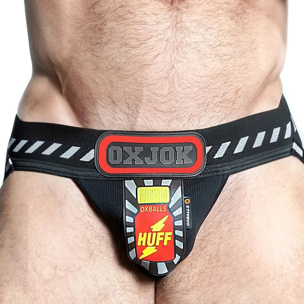 Oxjok Popperjock – elegáns fekete jockstrap intim kiegészítő