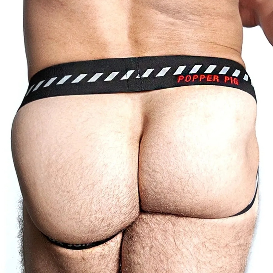 Oxjok Popperjock – elegáns fekete jockstrap intim kiegészítő - Image 2