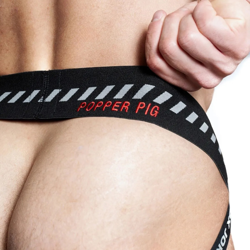 Oxjok Popperjock – elegáns fekete jockstrap intim kiegészítő - Image 4