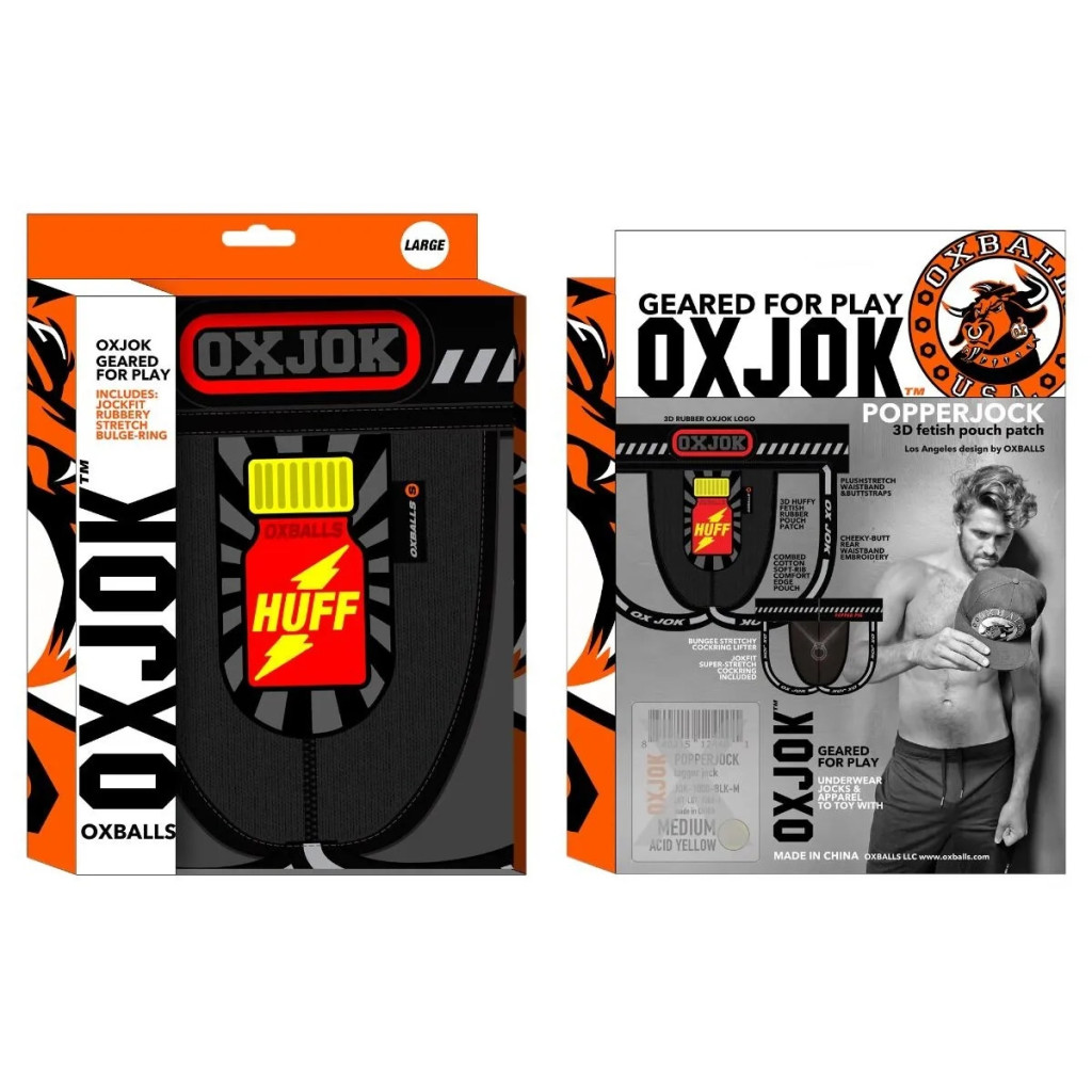 Oxjok Popperjock – elegáns fekete jockstrap intim kiegészítő - Image 5