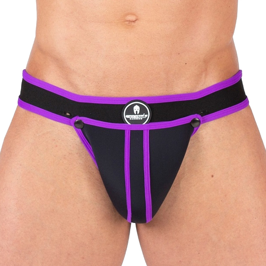 Jockstrap Shell – prémium fekete-lila alsónemű