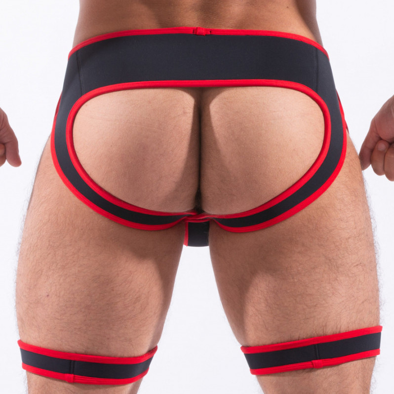 Backless Snax – érzéki feketepiros fehérnemű szett - Image 2