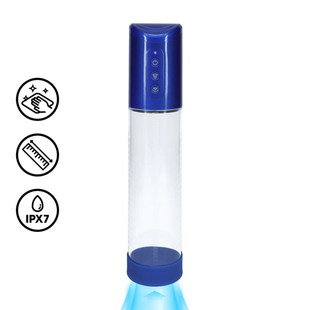 Hyperpump – prémium péniszpumpa kék, 20 x 5,8 cm