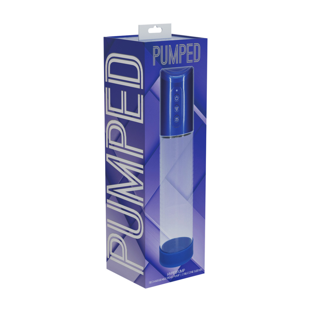 Hyperpump – prémium péniszpumpa kék, 20 x 5,8 cm - Image 2