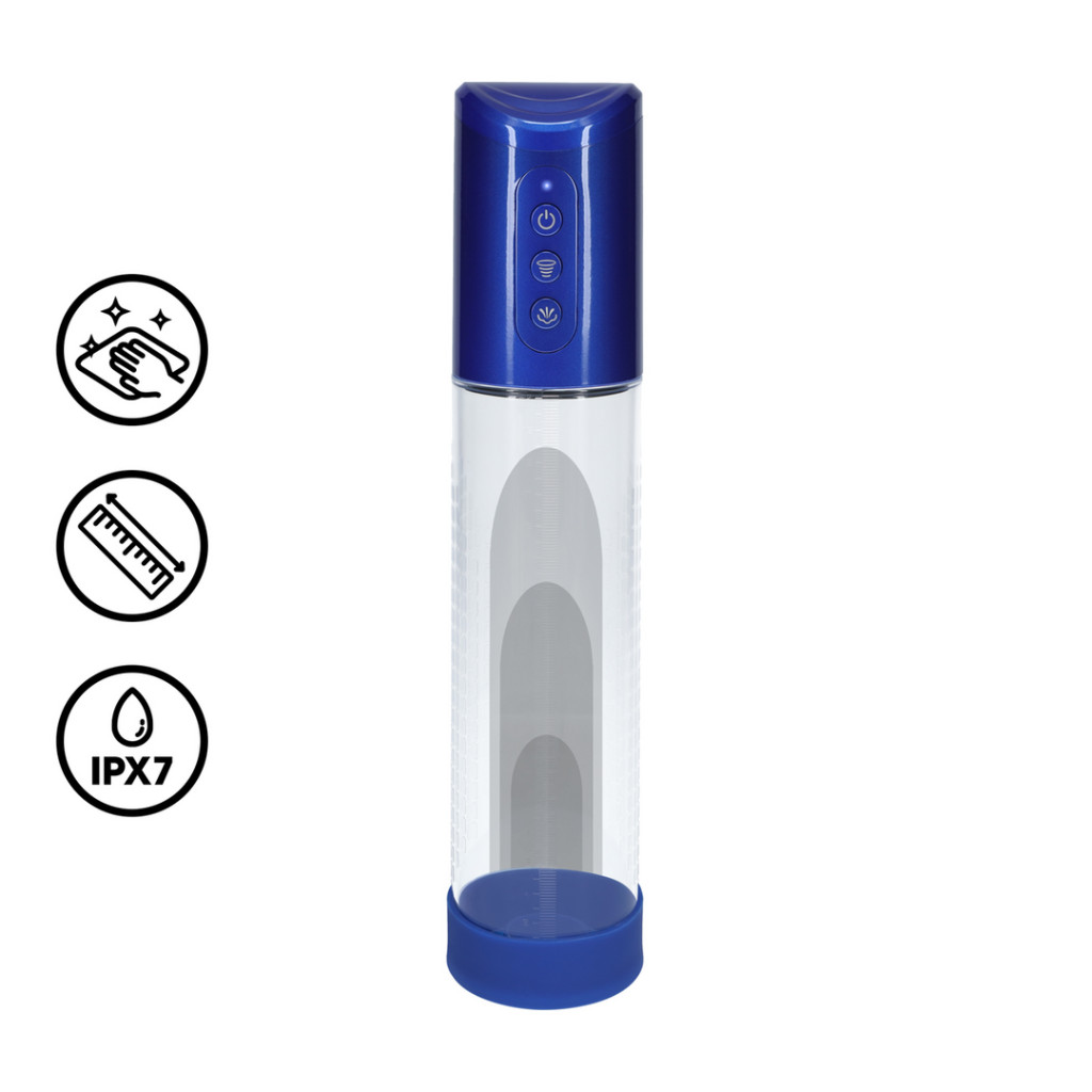Hyperpump – prémium péniszpumpa kék, 20 x 5,8 cm - Image 3