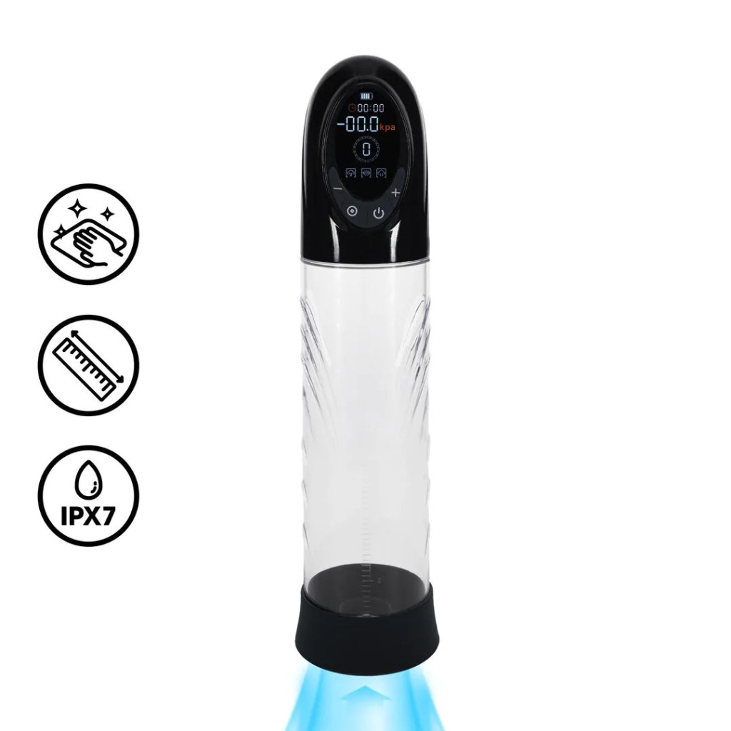Cyberpulse – prémium péniszpumpa, 21 x 6 cm, fekete