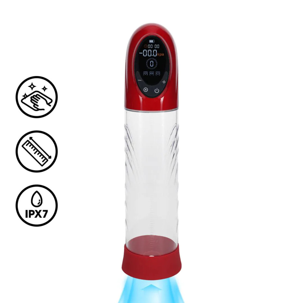 Cyberpulse – prémium péniszpumpa 21 x 6 cm, piros