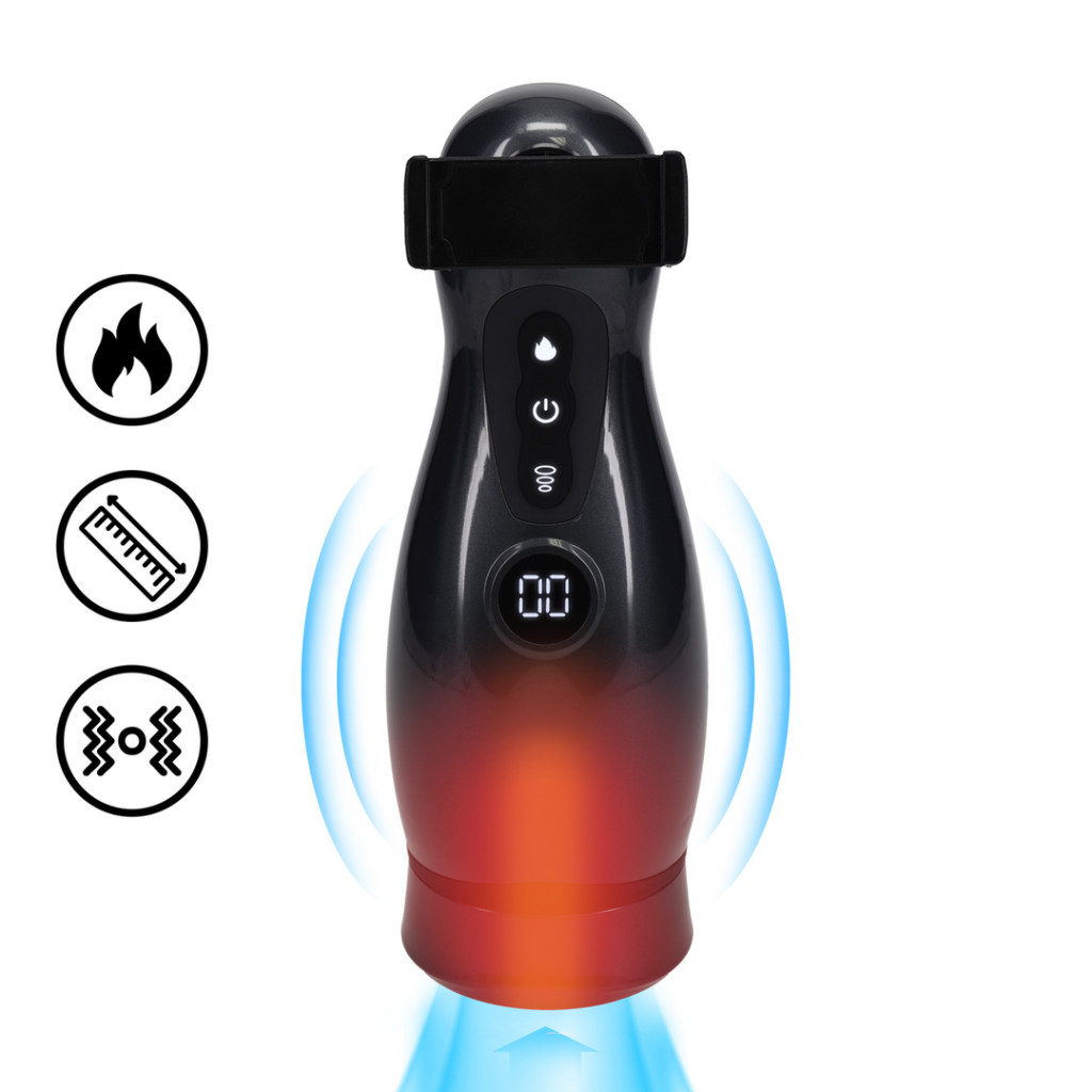 Virtuo – vibráló és szívó maszturbátor fekete színben