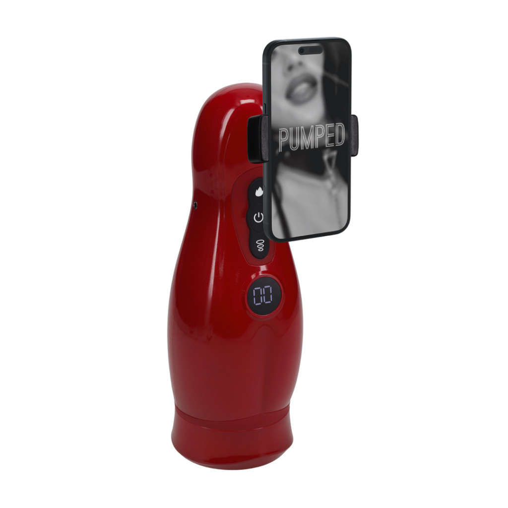 Virtuo – vibráló és vákuumos maszturbátor, piros - Image 5