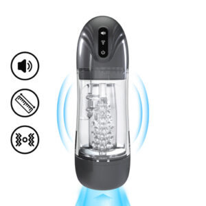 Sonicpull – vibráló és szívó maszturbátor fekete különlegesség