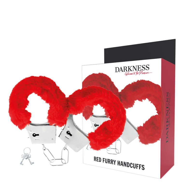DARKNESS – piros szegélyű fém bilincsek - Image 2